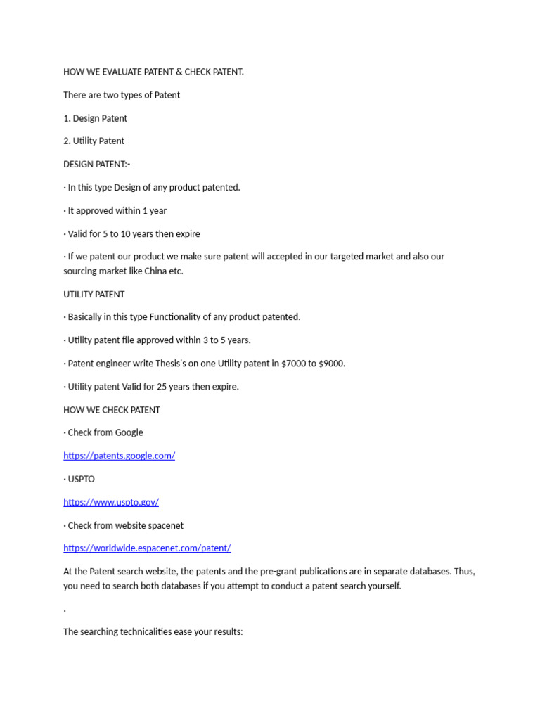 How We Evaluate Patent & Check Patent. | PDF