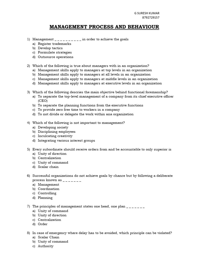 Management Process and Behavior Insights | PDF | Corporate Social ...