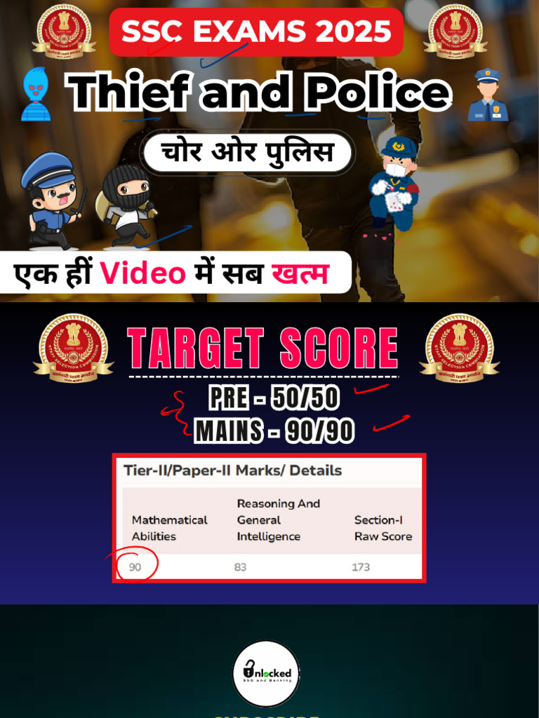 Thief & Police Lecture by Viren Sir - Unlocked SSC | PDF