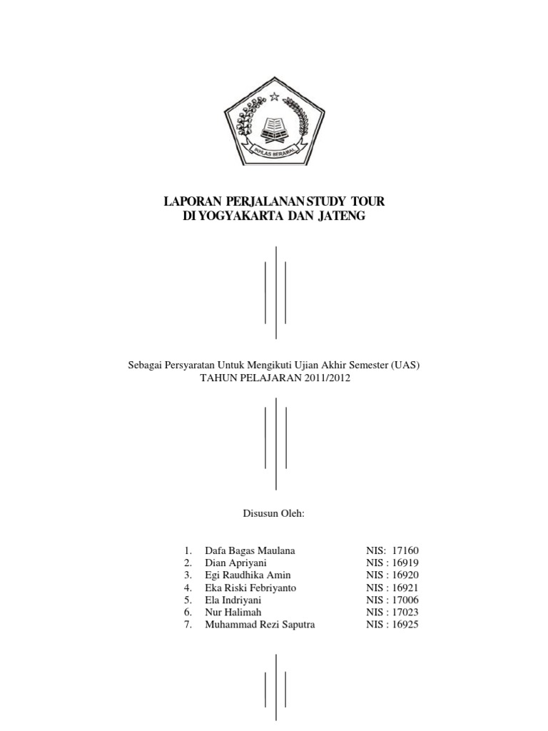  Contoh Halaman Judul  Laporan Study Tour Seputar Laporan