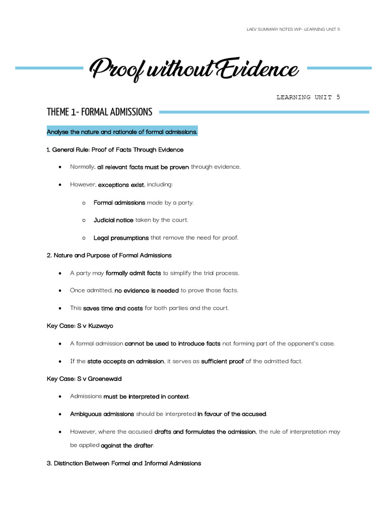 Laev Lu5 | PDF | Burden Of Proof (Law) | Evidence (Law)