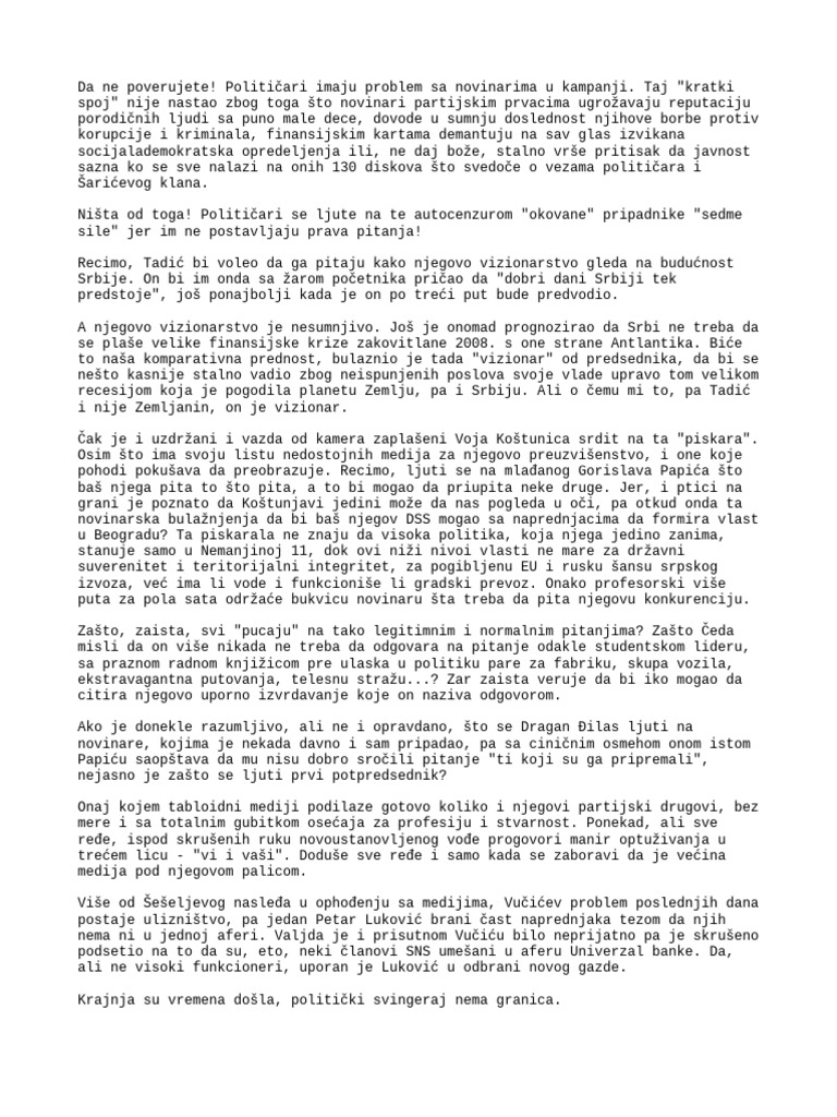 Prica Peta | PDF