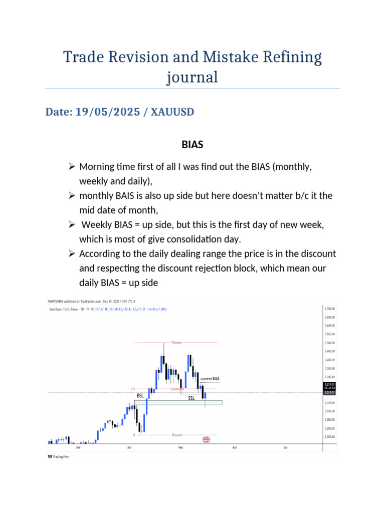 Trade Revision and Mistake Refining Journal | PDF | Psychological ...