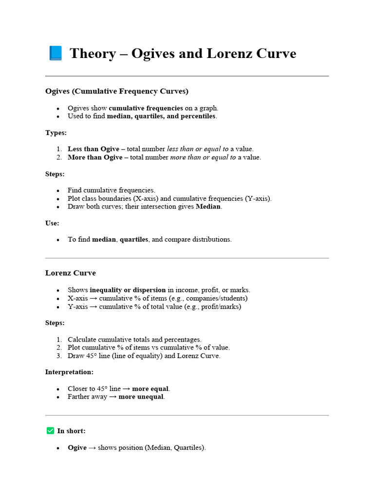 OGIVES | PDF | Median