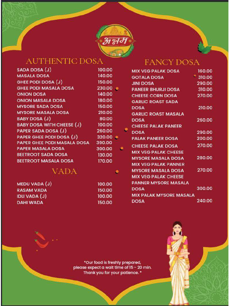 Annam Menu | PDF