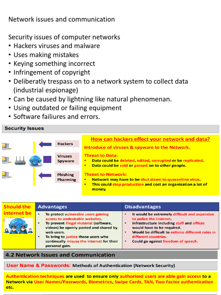 Network Security and Communication Risks | PDF