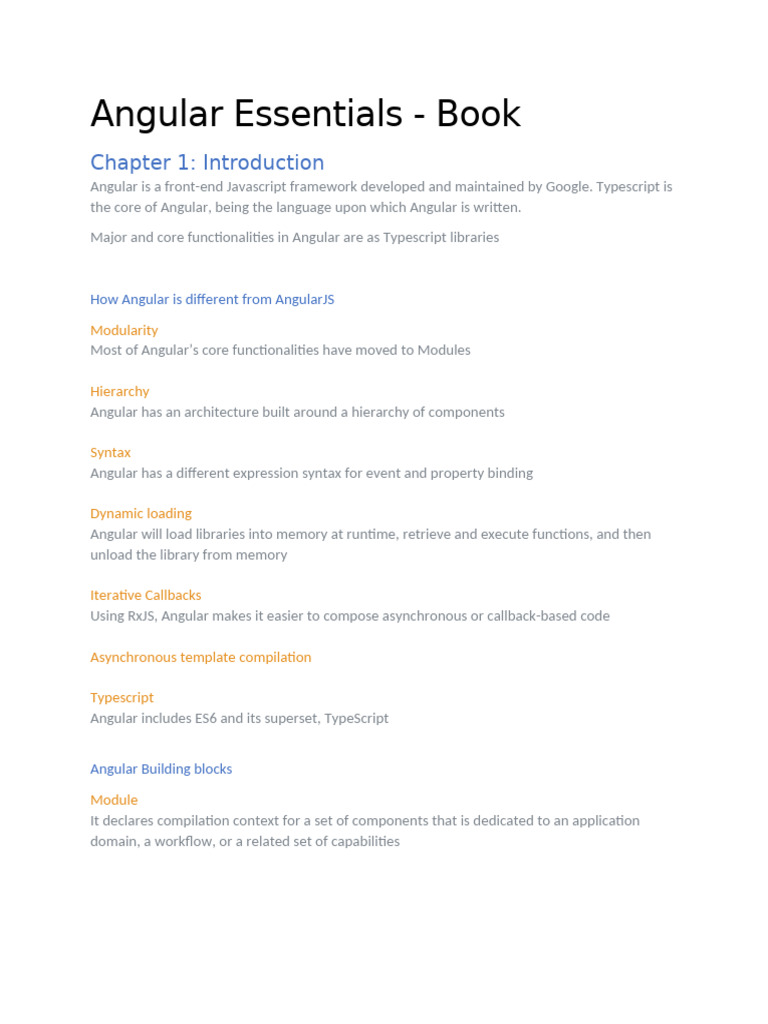 Angular Essentials: A Comprehensive Guide | PDF | Software Development ...