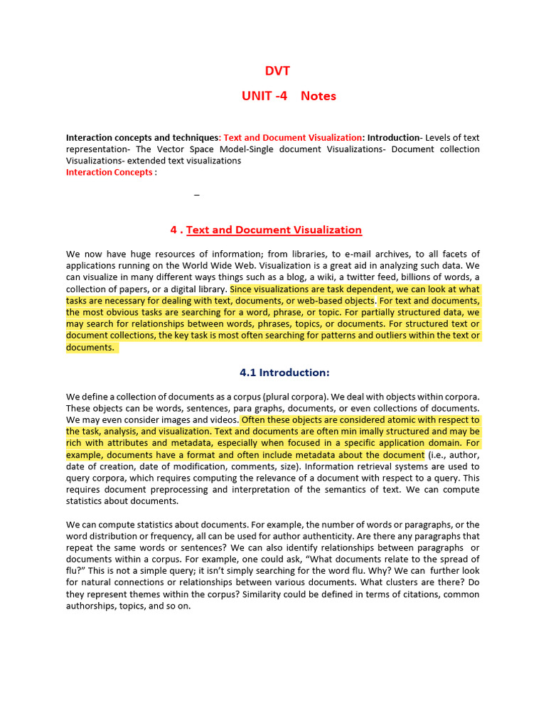 DVT Unit 4 | PDF