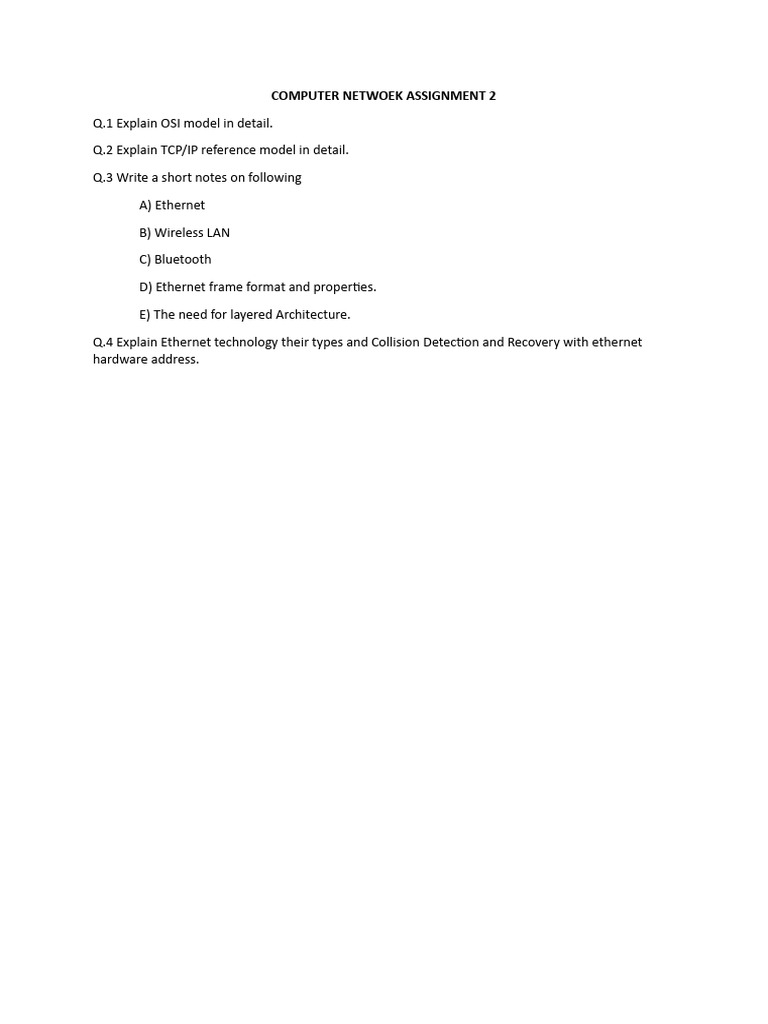 2 Reference Model and Ethernet | PDF | Osi Model | Internet Protocols