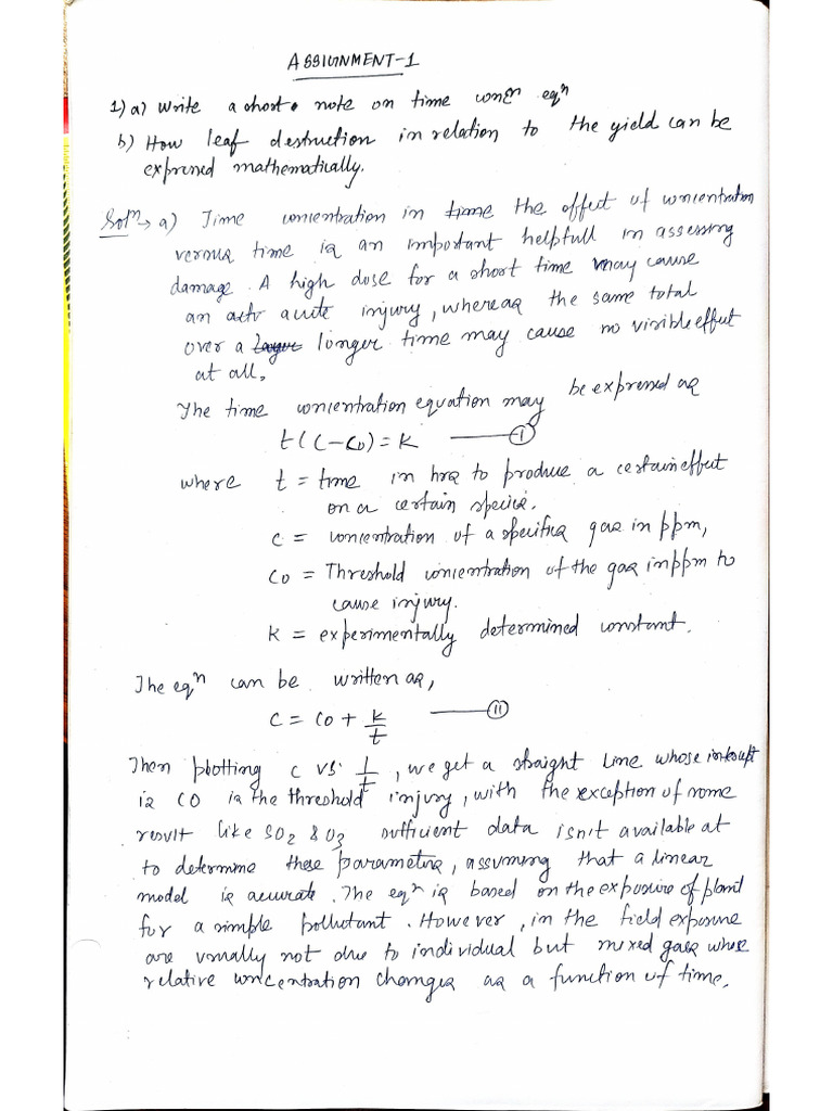 Air Water And Noise Pollution Assignment Ayush Kumar 2302082 Pdf