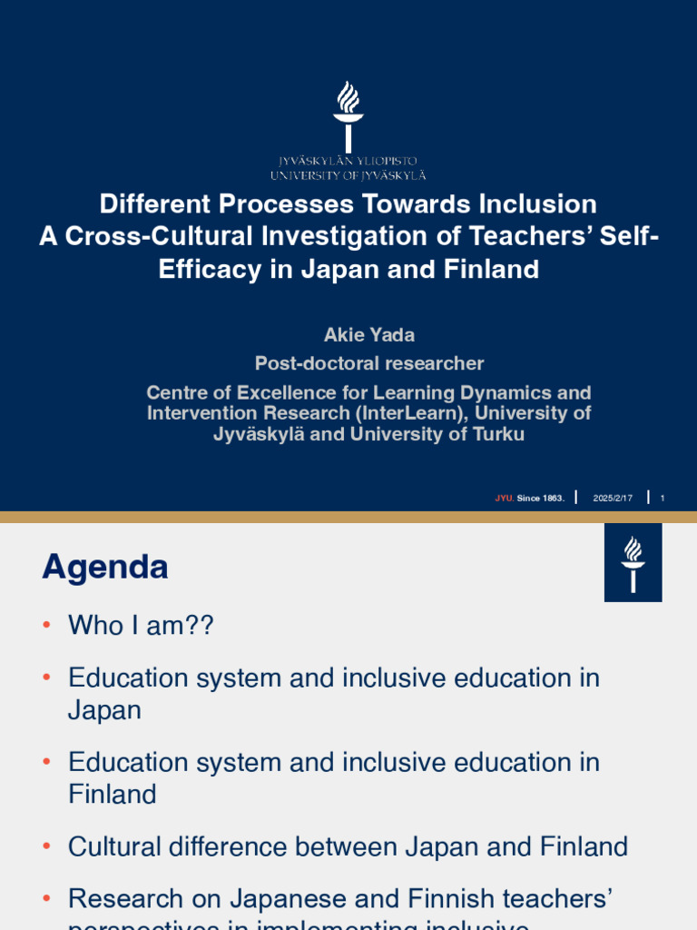 Teachers' Self-Efficacy in Inclusion: Japan vs. Finland | PDF | Self ...