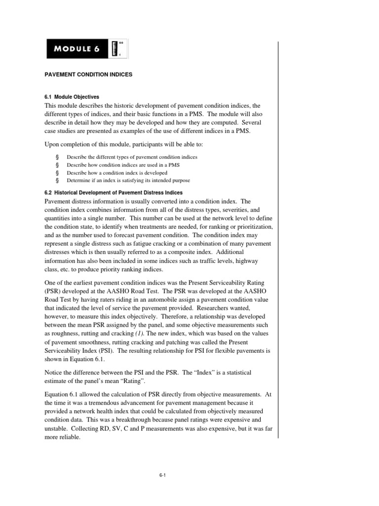 PCI Module | PDF | Road Surface | Road
