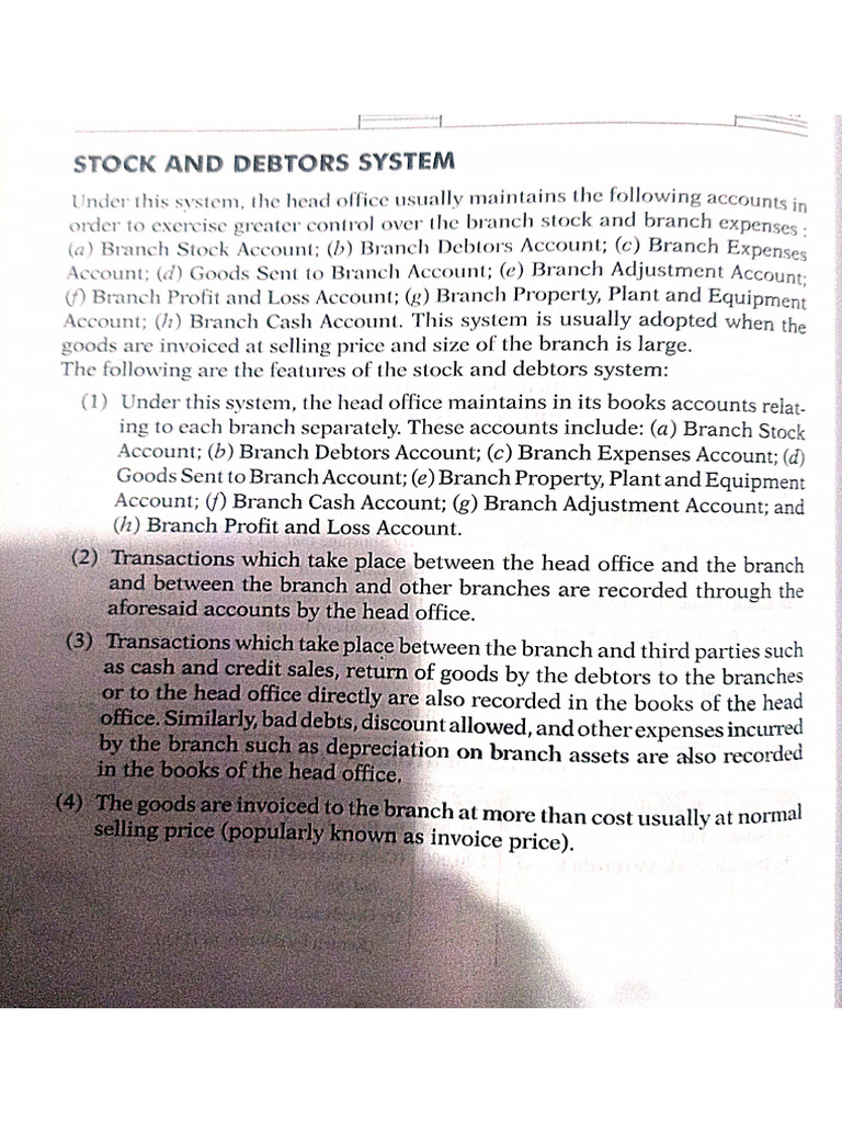 Branch Accounting | PDF
