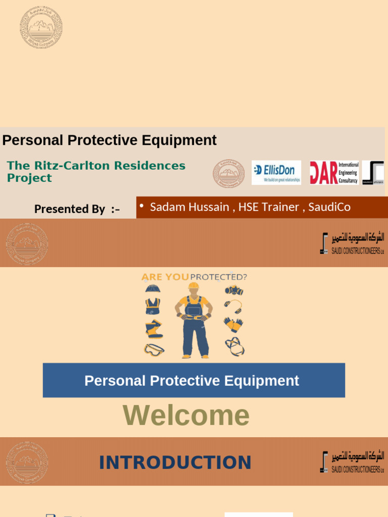 PPE Presentation | PDF | Personal Protective Equipment | Occupational ...