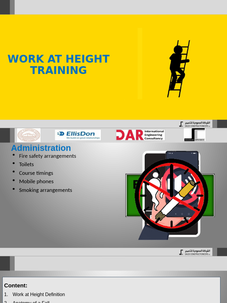 01 SCL - Work at Height Training Presentation | PDF | Personal ...