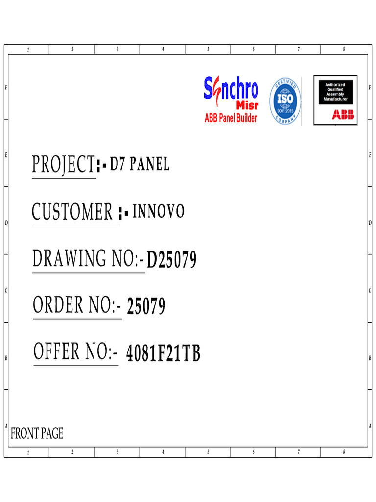 D7 PANEL - Shop Drawing | PDF