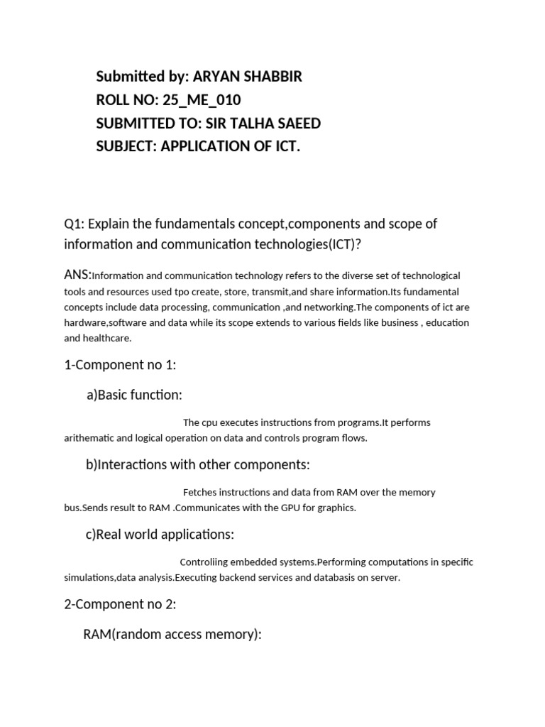 AICt First Assignment | PDF
