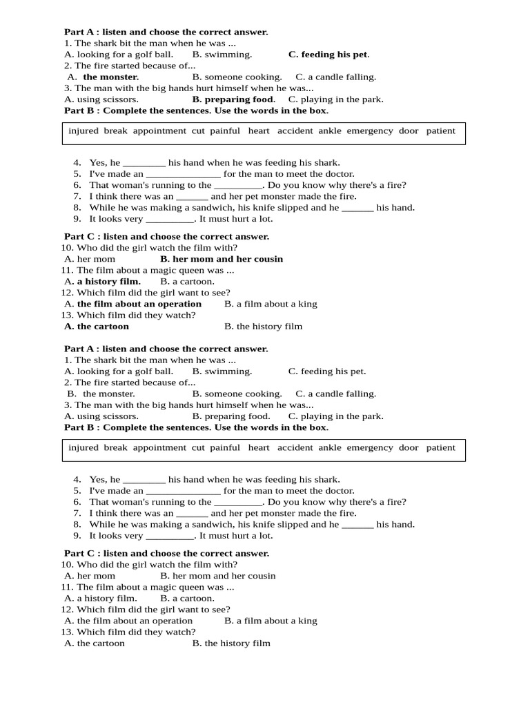 Listening Comprehension Practice Test | PDF | Chess Theory | Chess