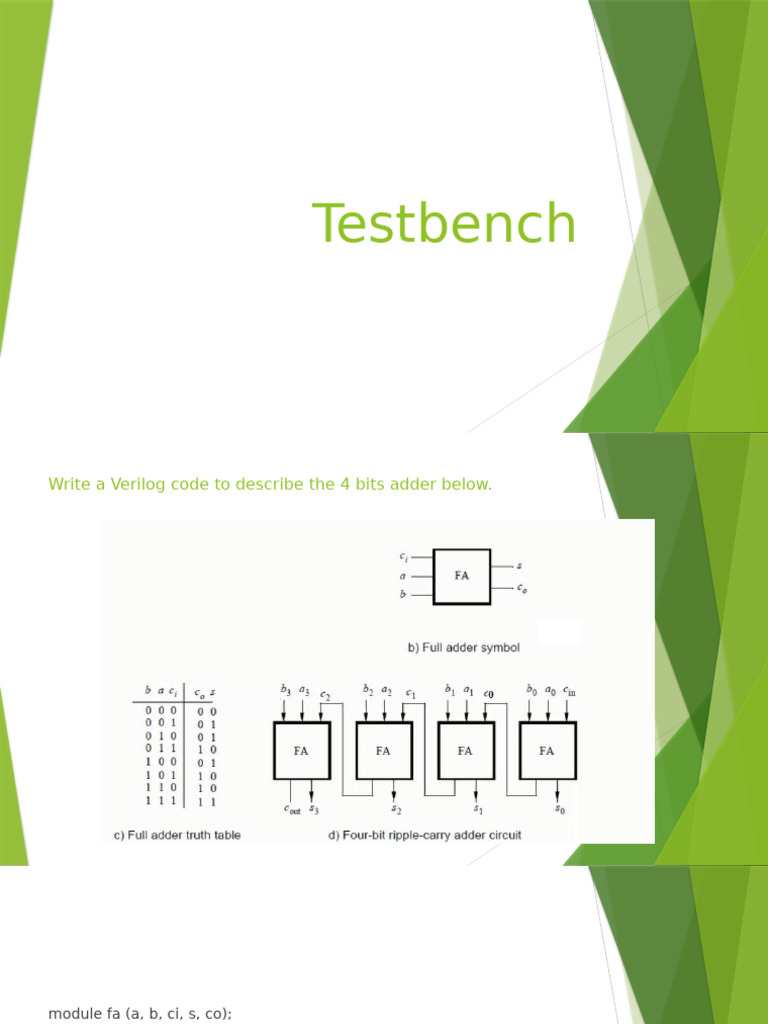 Testbench Presentation | PDF