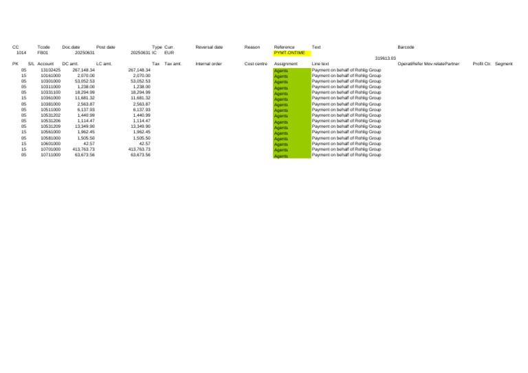 IC Posting Temple New | PDF | Payments