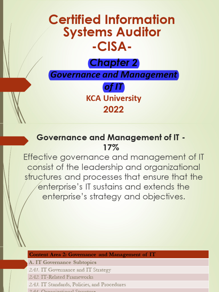 IT Governance and Management Overview | PDF | Information Security ...