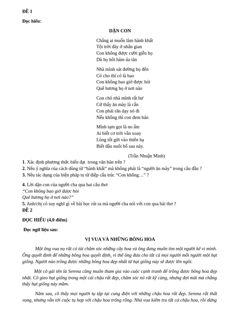 DẶN CON | PDF