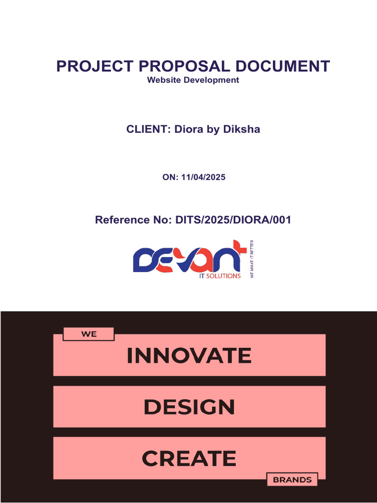 Diora E-Commerce Website Proposal | PDF | Web Development | Websites