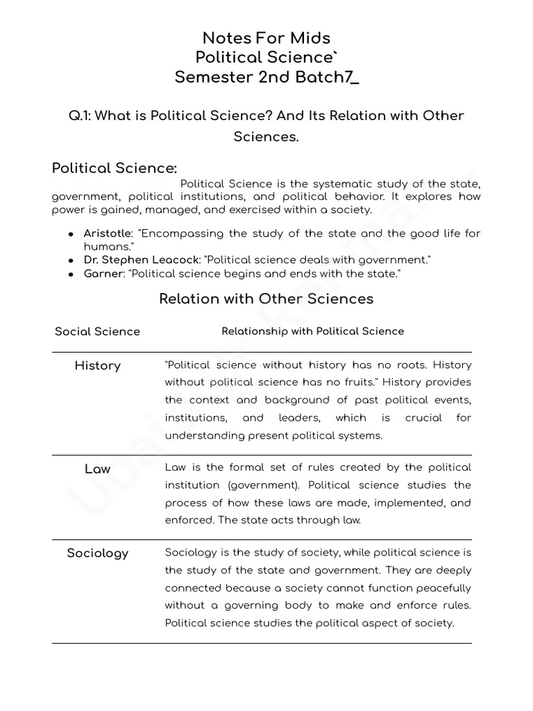 Notes For P.sci Mids | PDF