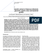 The Role of Methanolic Extract of Quercus Infectoria Bark in Lipemia, Glycemia, Gastric Ulcer and Bacterial Growth