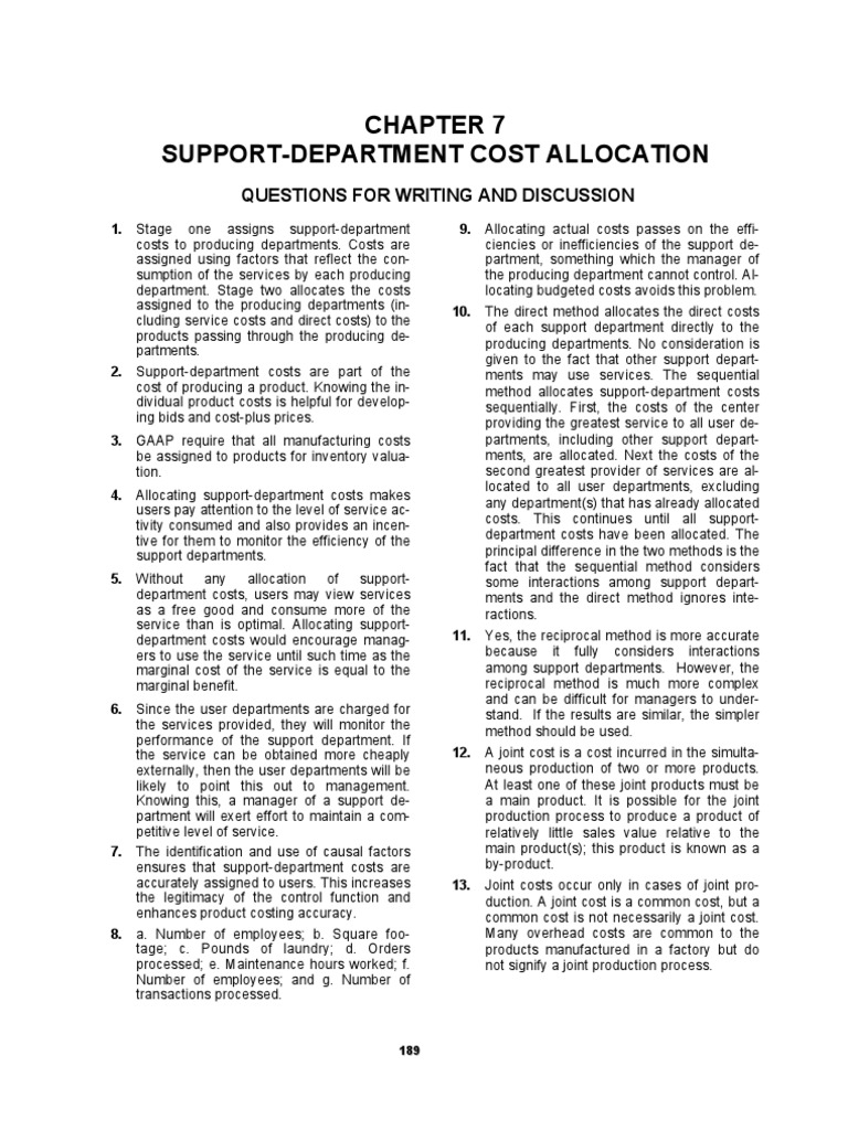 Managerial Accounting Hilton 8th Edition Solutions Manual