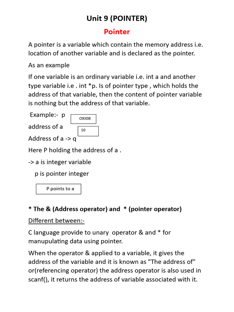 Understanding Pointers in C Programming | PDF | Parameter (Computer ...