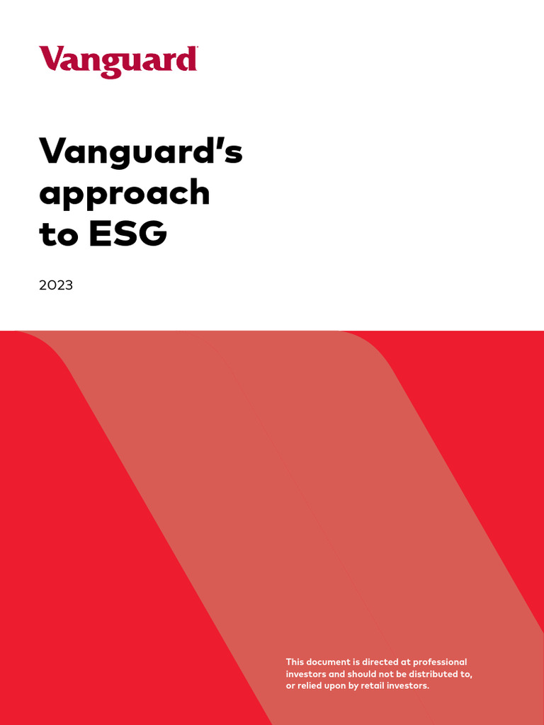 Vanguard's ESG Investment Strategy 2023 | PDF | The Vanguard Group ...