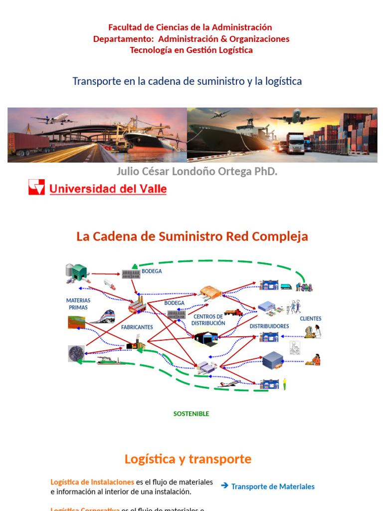 Logística y Transporte en la Cadena de Suministro | PDF | Máquina ...