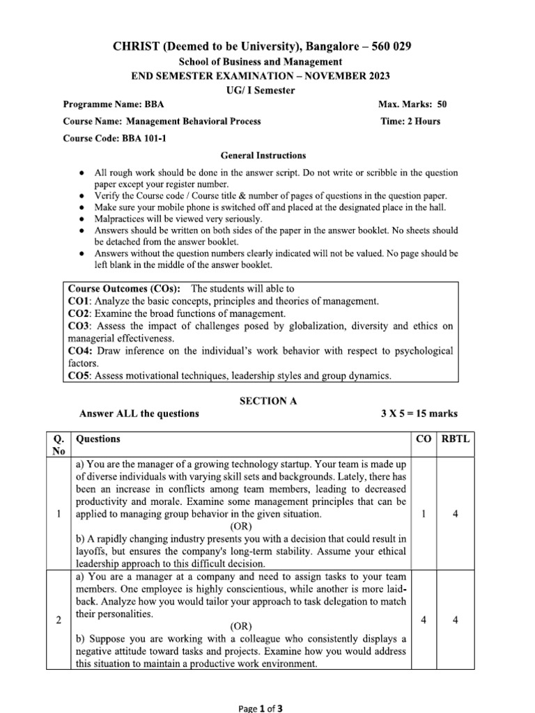 MBP QP | PDF
