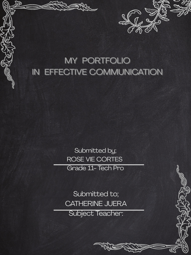My Portfolio in Effective Communication - 20251022 - 211943 - 0000 | PDF