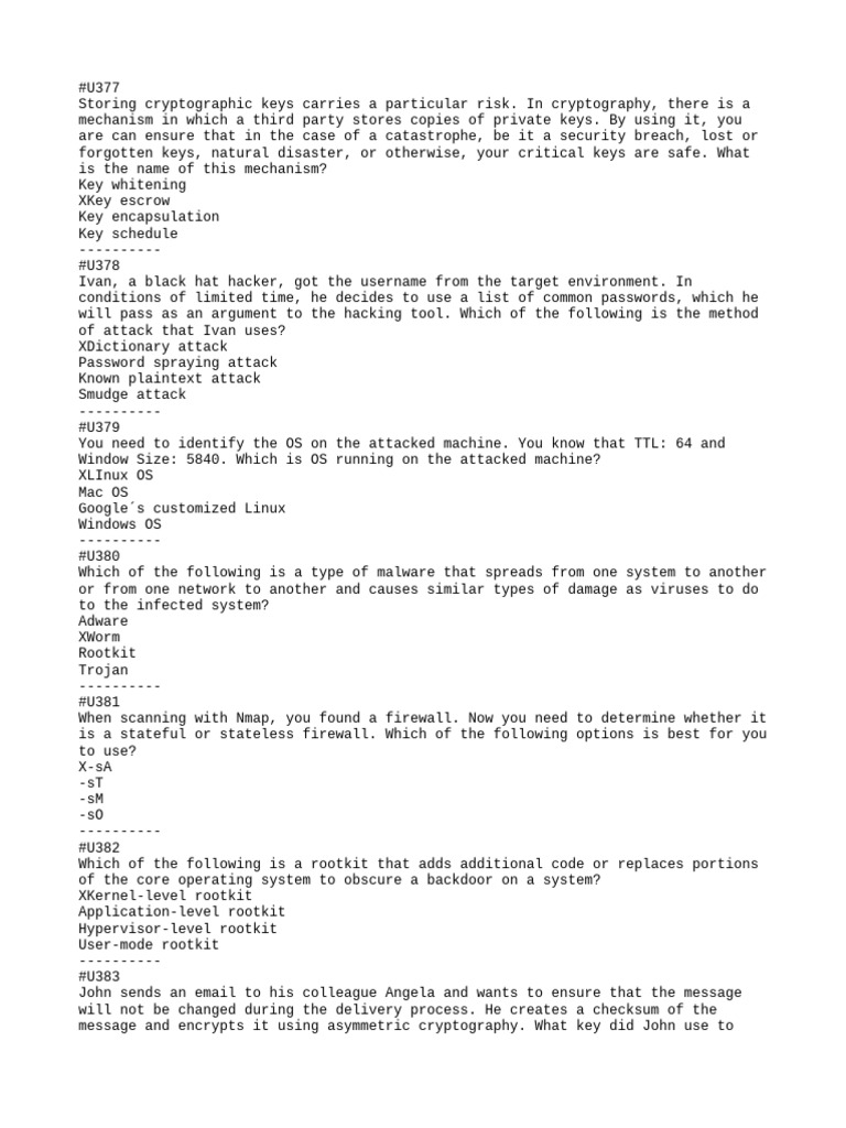 Key Concepts in Cybersecurity Attacks | PDF | Public Key Cryptography ...