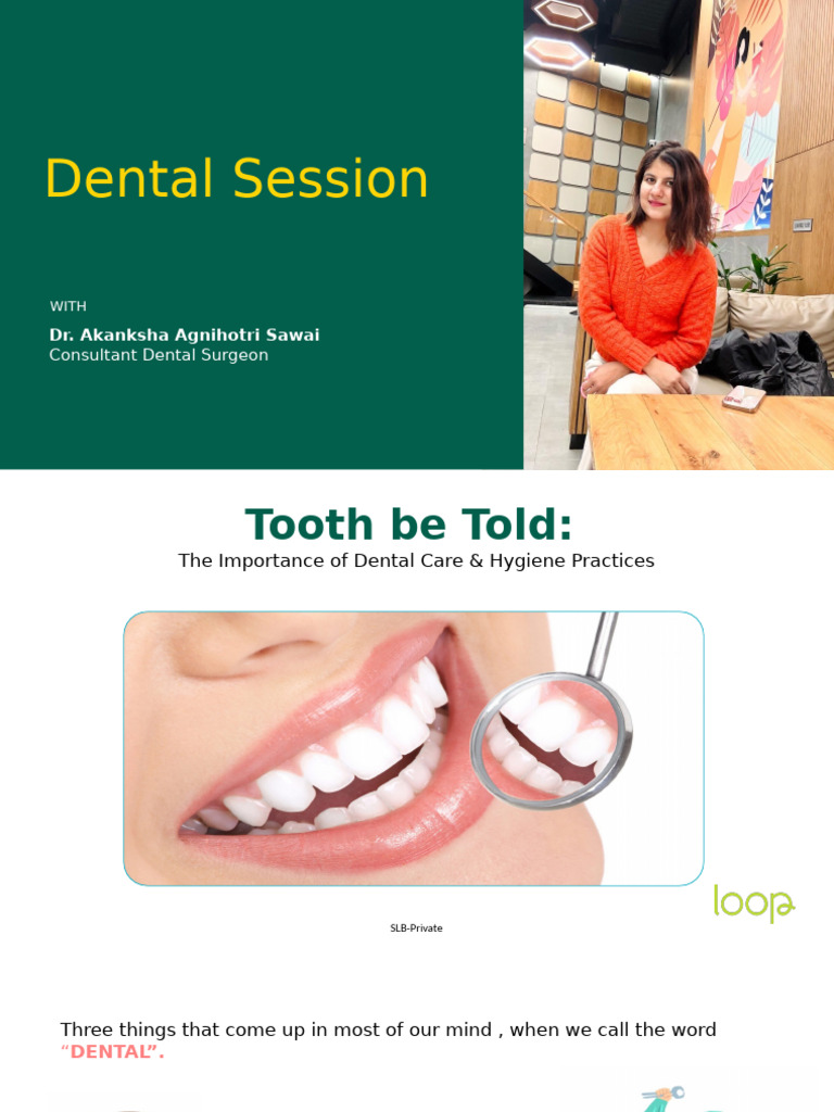 Dental Care PPT (1) | PDF | Human Tooth | Oral Hygiene