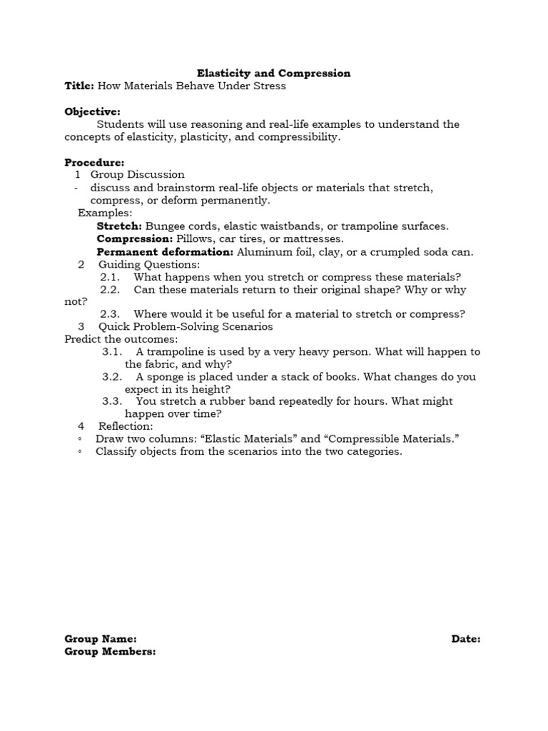 Understanding Elasticity and Compression | PDF