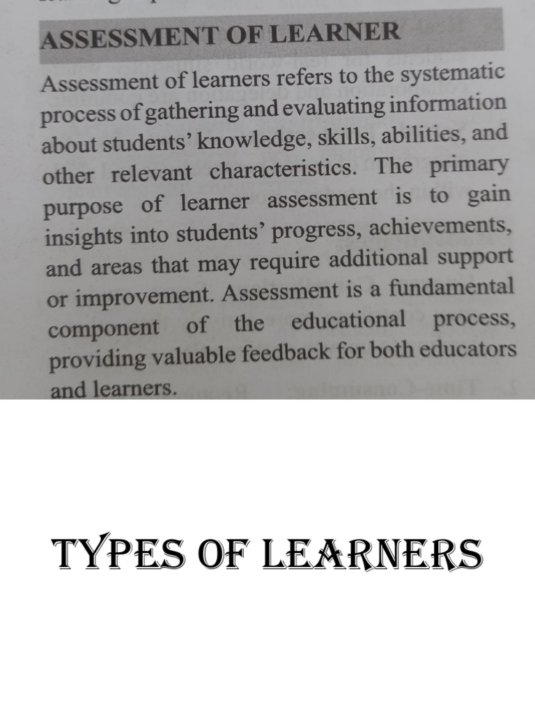 Types of Learners | PDF