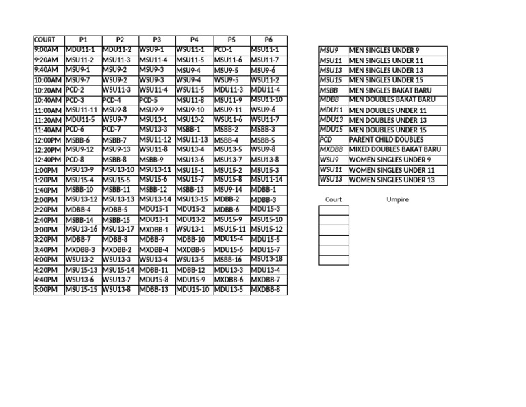 Revised Elite Precision Schedule | PDF