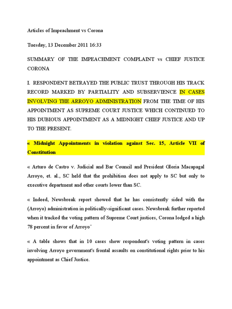 Midnight Appointments in Violation Against Sec. 15, Article VII of