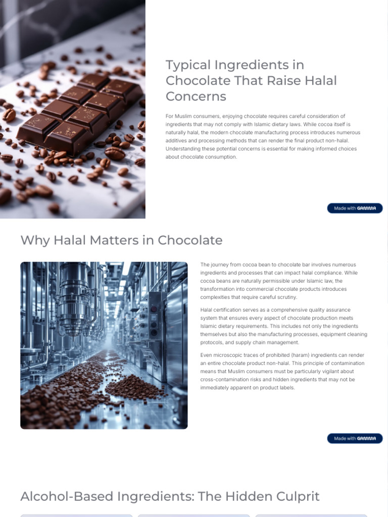 Typical Ingredients in Chocolate That Raise Halal Concerns | PDF ...