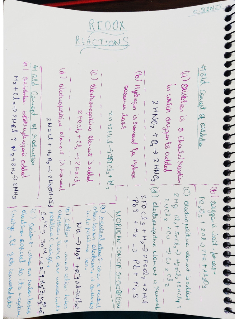 Redox RXN | PDF