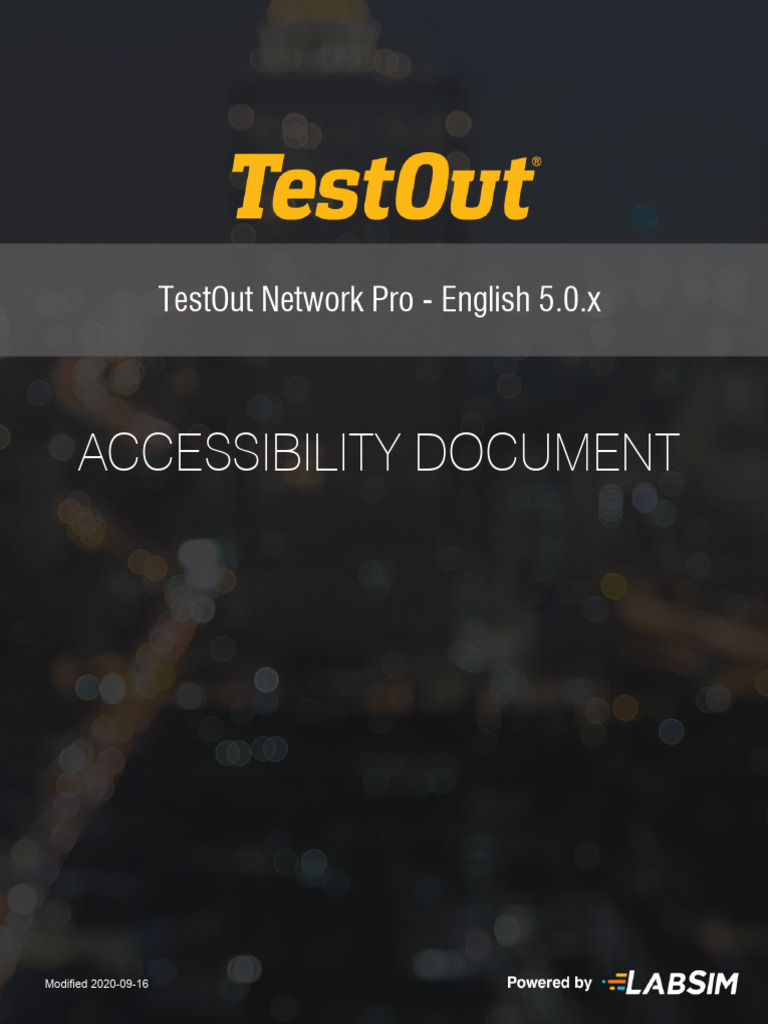 TestOut Network Pro Accessibility Guide | PDF | Ip Address | Computer ...