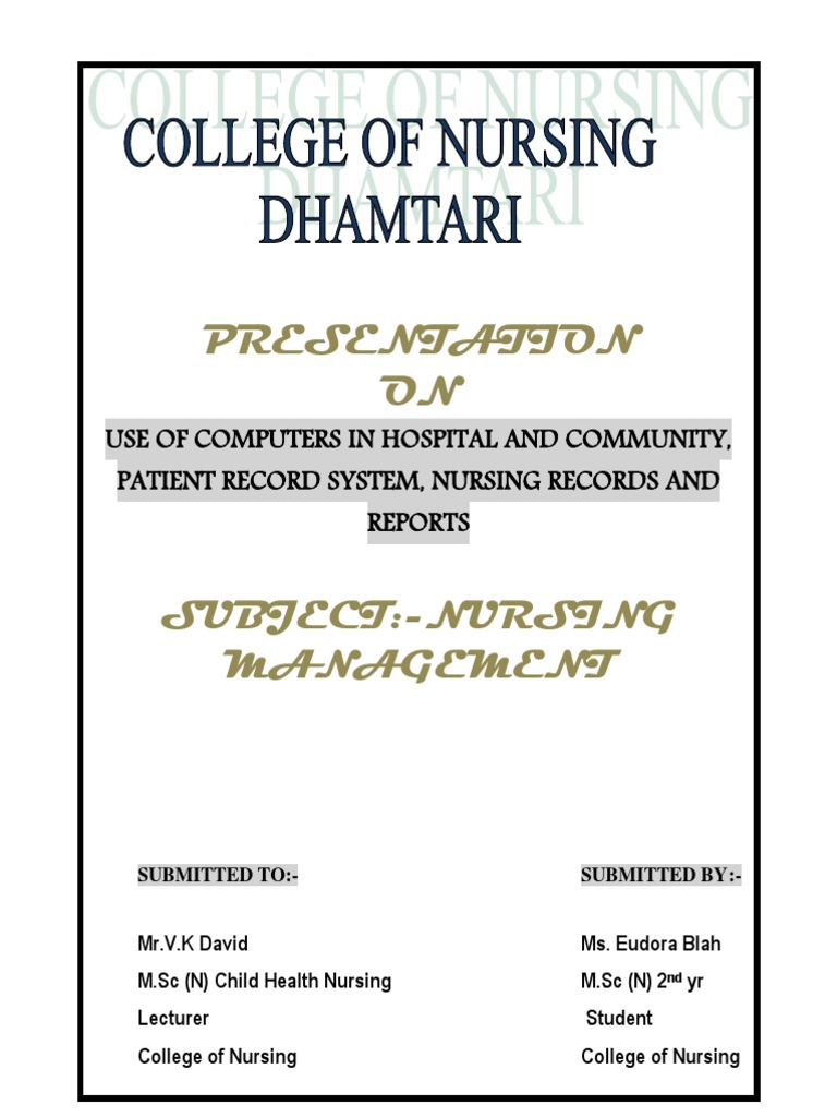 Uses of Computers in Hospitals | PDF | Electronic Health Record ...