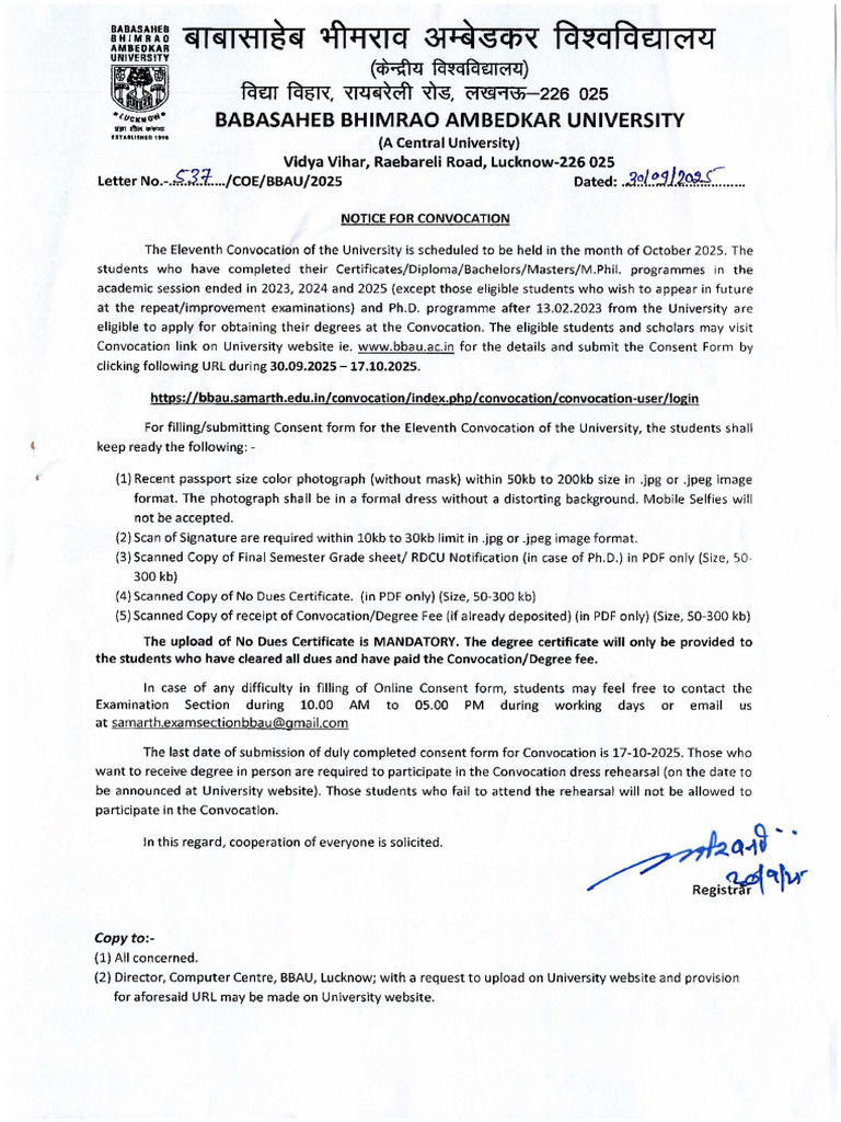 Convocation Notice | PDF