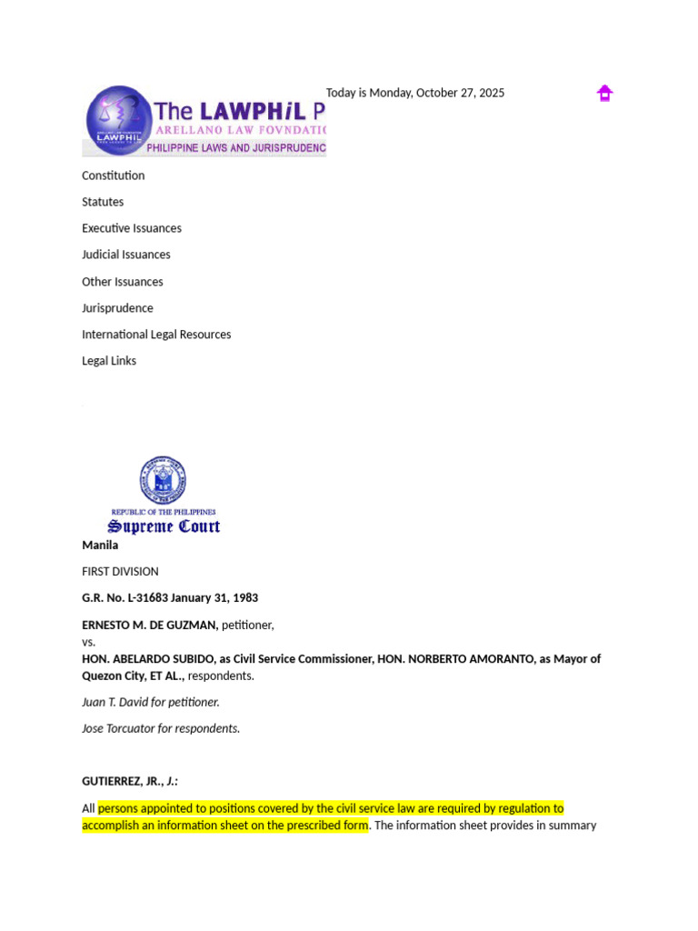 De Guzman Vs Subido | PDF | Local Ordinance | Crimes
