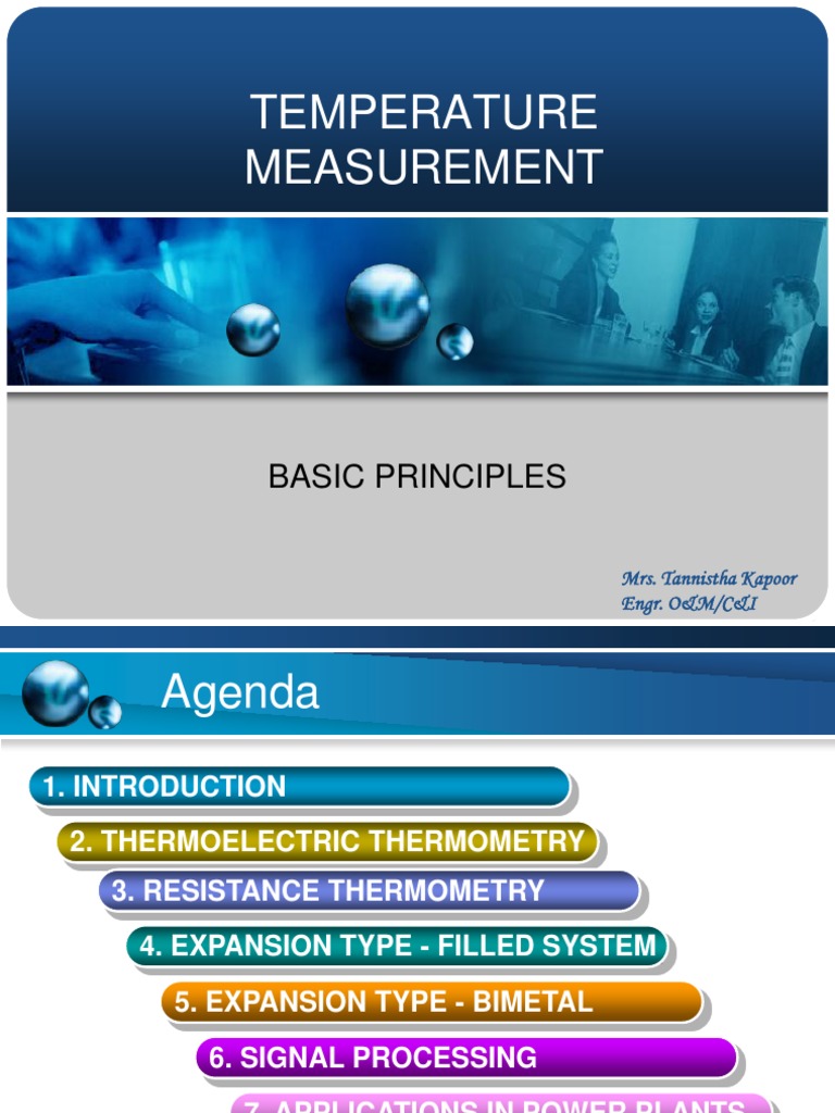 Temperature Measurement Principles | PDF | Thermocouple | Thermometer