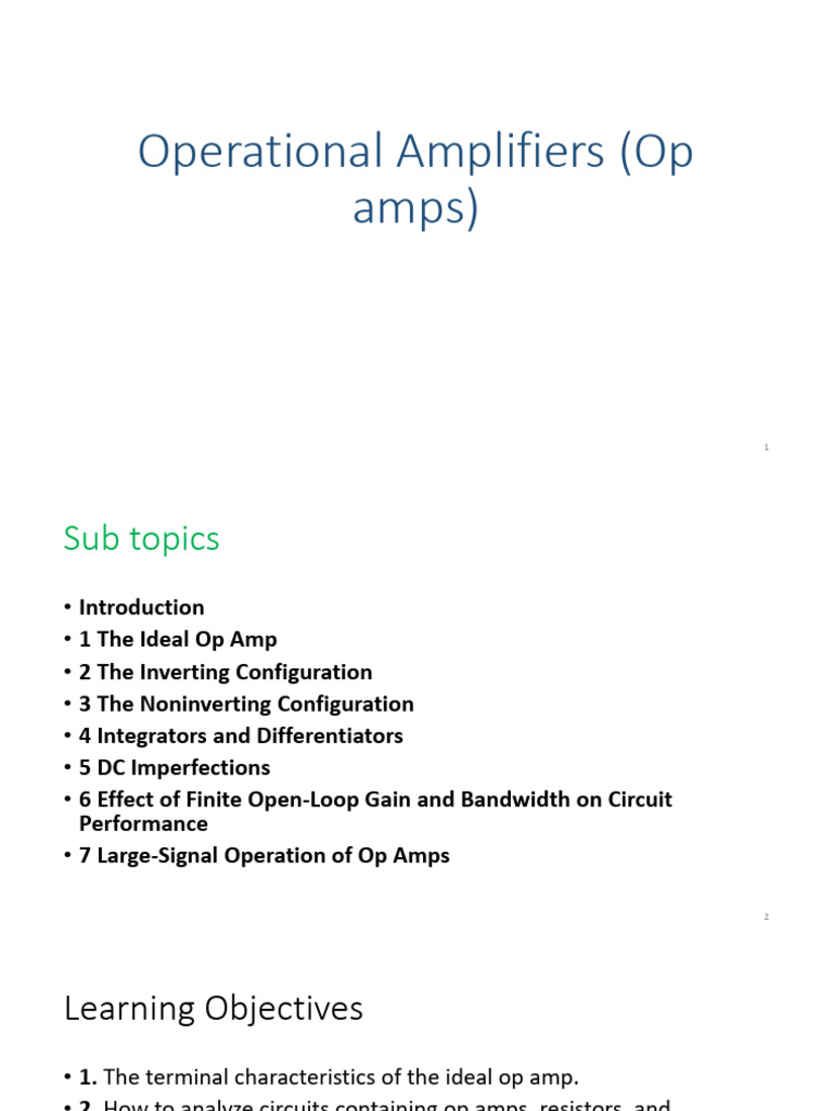 Understanding Operational Amplifiers | PDF | Operational Amplifier ...