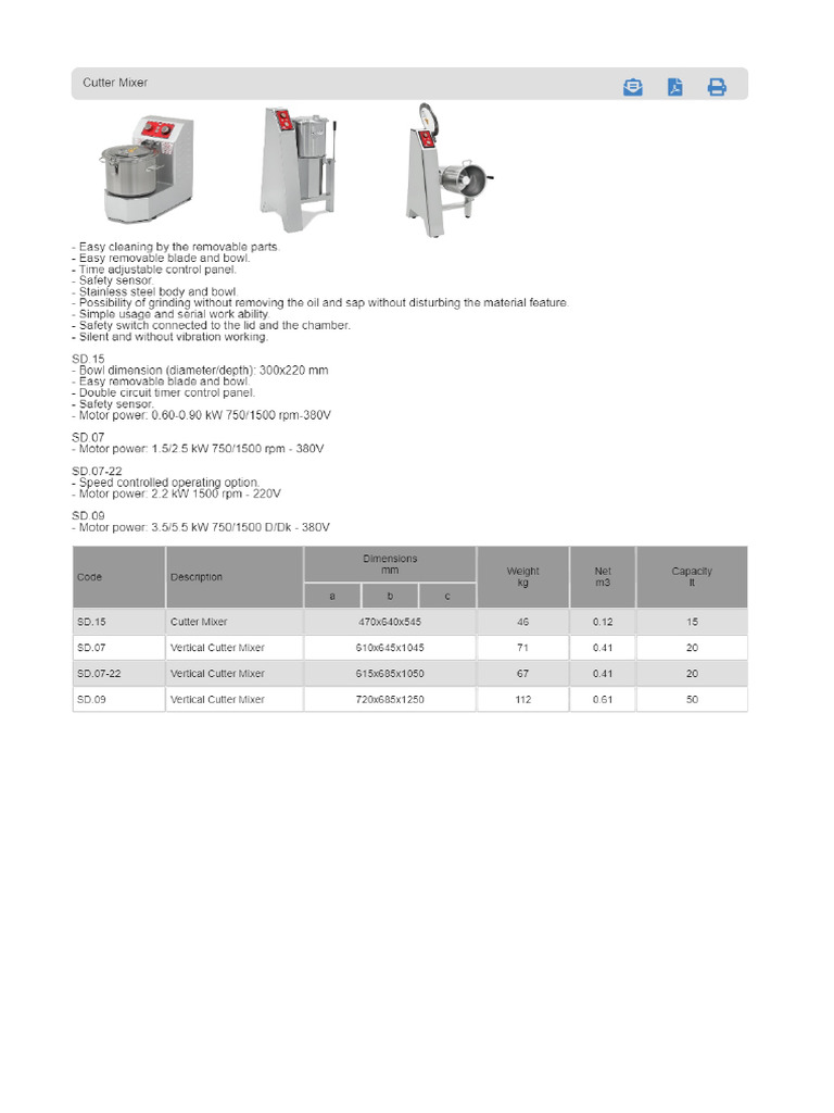 Cutter Mixer | PDF